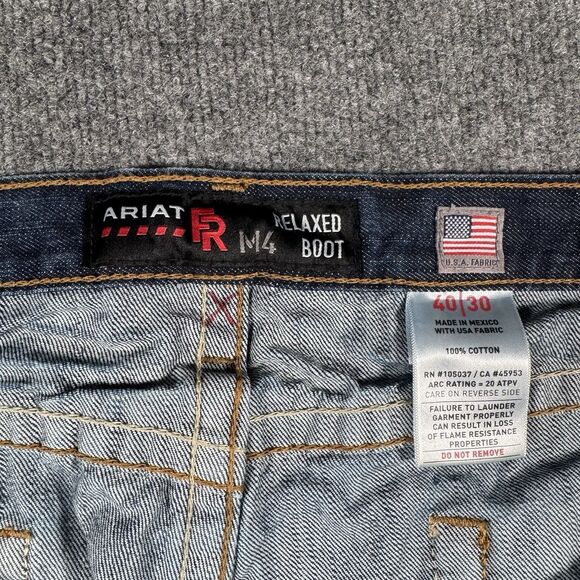 Ariat FR M4 Relaxed Boot Jeans 40x30 Flame Resistant CAT 2 USA Fabric FR Denim - Picture 5 of 9